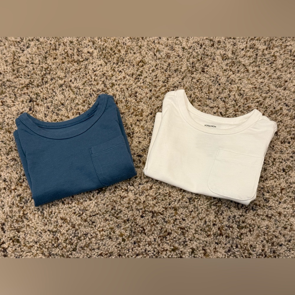 NEW : Nordstrom Kids Blue & White T-Shirt - Picture 7 of 7